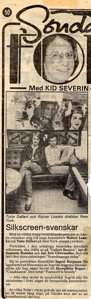 1982 Article in Swedish daily newspaper
